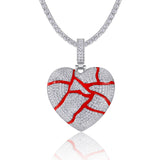 S925纯银镶嵌莫桑嘻哈吊坠个性搞怪大号夸张可穿网球链项坠