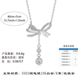 网蝴蝶结甜美彩虹云朵轻奢风颈链吊坠小众设计感项链吊