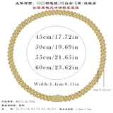 现批夸张嘻哈项链 14mm男士s925银莫桑石古巴项链