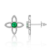 闪亮S925纯银森系淑女蝴蝶耳环轻奢镶莫桑石蝴蝶耳钉女