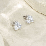 新款S925纯银几何形莫桑石耳钉小众轻奢气质耳环耳饰品女