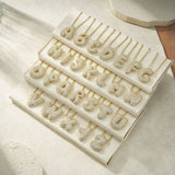 26个字母莫桑石项链925纯银夸张18K金链英文吊坠吊坠