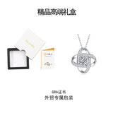 金牌s925银莫桑石镀18k白金吊坠项链工