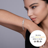 外热销女士时尚网球手链S925纯银D色莫桑石电镀18k白金OEM定制
