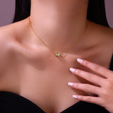 新款18K金女士首饰品时尚轻奢订婚礼物小香风吊坠项链女