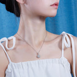 豪镶s925银莫桑石吊坠流苏小众项链女