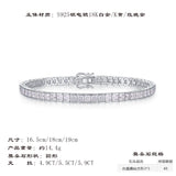 男女手链S925银莫桑石镀铂18k白金网球手镯手链