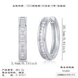 冷淡风气质小众圆圈耳扣双排莫桑石耳环饰品简约百搭耳饰女