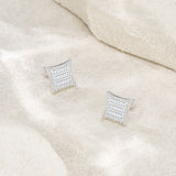 爆品立体几何S925纯银耳钉简约百搭轻奢耳饰品耳环