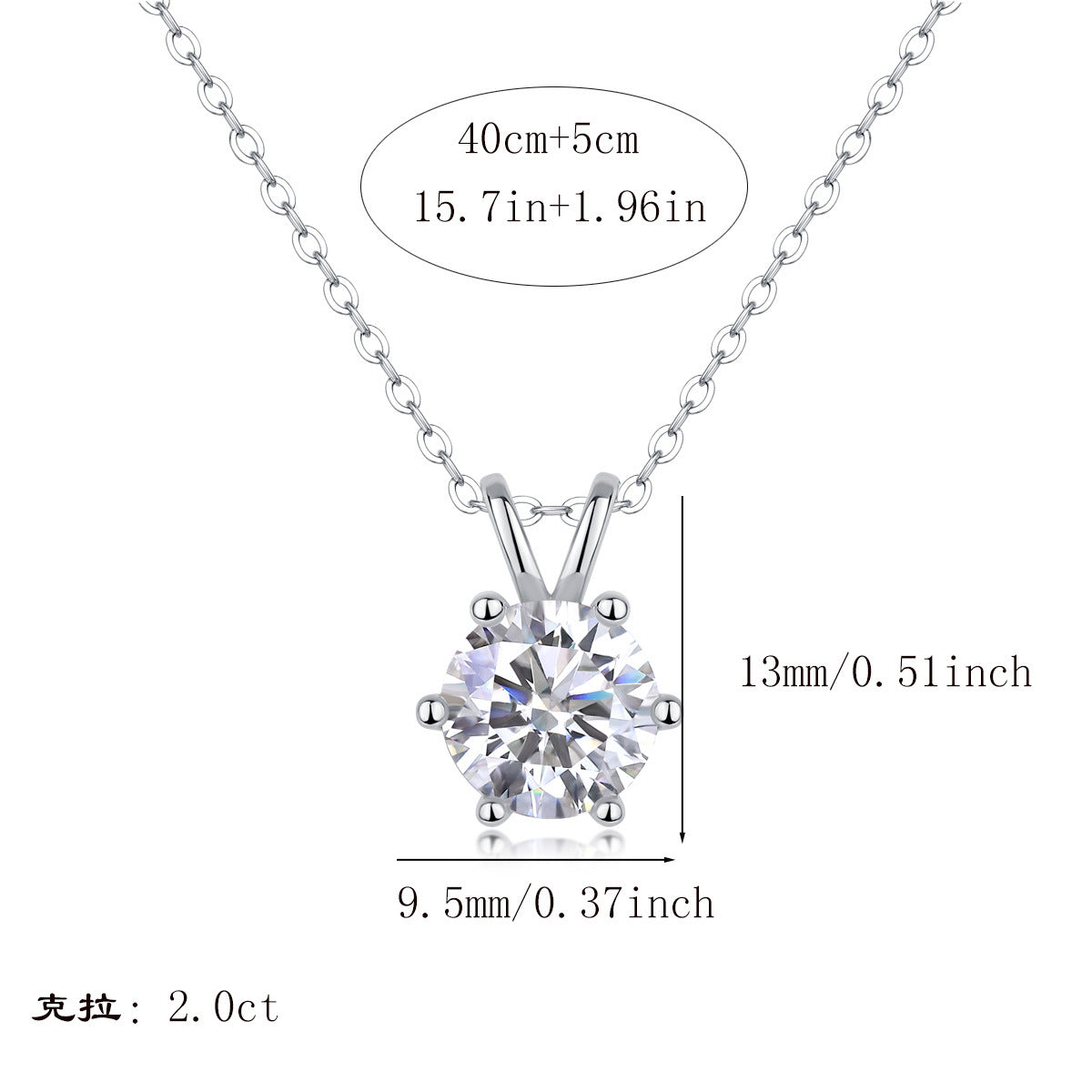 Shop东南亚电镀18k莫桑水滴项链925项链吊坠女