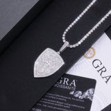 新吊坠嘻哈饰品说唱配饰S925纯银镶嵌莫桑石混搭爱心吊坠