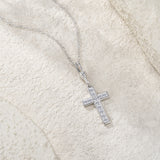 新款S925纯银十字架项链吊坠小众精致轻奢锁骨链女