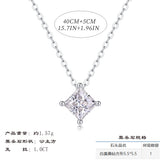 1克拉s925银莫桑石时尚吊坠项链公主方国检认证