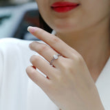 S925纯银素圈戒指女简约小众轻奢百搭食指戒指环