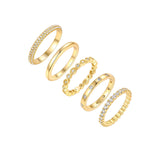 18K韩系女设计新款S925纯银镶钻戒指简约百搭叠戴指环