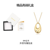 热销莫桑石项链电镀金色小众925纯银吊坠女