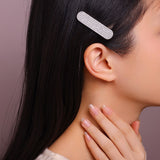 新款莫桑石轻奢刘海夹边夹满镶莫桑S925纯银发卡发饰