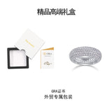 S925银纯手工制作非主流戒指莫桑石闭口时尚OL指