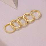 叠戴素圈排戒莫桑石叠戴戒指S925银莫桑石男女组合戒指