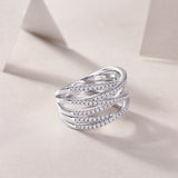 嘻哈戒指925纯银莫桑戒指女士18k莫桑石戒指女