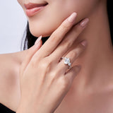 外梨形7*10mm纯银莫桑石戒指简约轻奢几何指环女