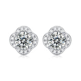 莫桑石耳钉女纯银简约时尚百搭S925耳饰耳钉