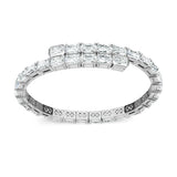 货源男女情侣款时尚银镶莫桑石手链 潮流百搭手镯