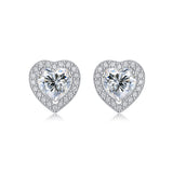 莫桑石耳钉女纯银简约时尚百搭S925耳饰耳钉