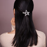 新款莫桑石轻奢刘海夹边夹满镶莫桑S925纯银发卡发饰