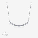 s925银莫桑石欢喜时尚吊坠项链，