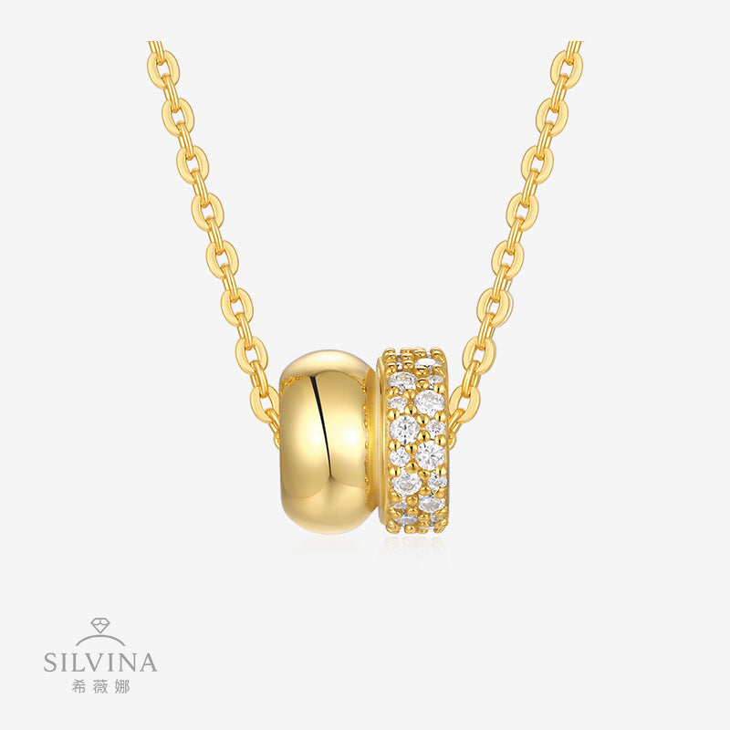 新款18K金女士首饰品时尚轻奢订婚礼物小香风吊坠项链女