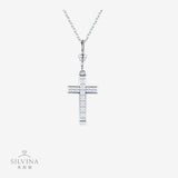 新款S925纯银十字架项链吊坠小众精致轻奢锁骨链女