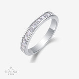 热销浑身戒子S925银莫桑石闭口莫桑石指环指圈