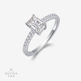 镶嵌莫桑石闪耀时尚S925银莫桑石闭口精美