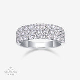 S925纯银莫桑石女戒指莫桑石时尚网红同款戒指