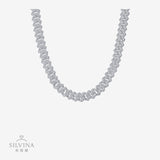 街头嘻哈大项链s925纯银莫桑石电镀白金古男生巴项链男