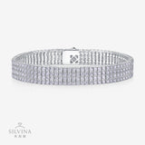 2.0三排石手链时尚手镯莫桑石网球手链