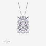 莫桑石精品礼物s925银吊坠项链女纯银首饰