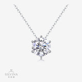 批清仓s925银莫桑石吊坠时尚穿搭吊坠项链