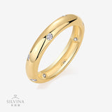 小香风首饰925纯银电镀18K黄金D色莫桑石首饰