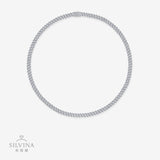 个性莫桑石新款颈链S925银嘻哈风酷风10mm古巴项链链条