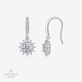 新款莫桑石耳坠太阳花耳钩时尚百搭女款耳环耳钉耳饰品