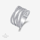 嘻哈戒指925纯银莫桑戒指女士18k莫桑石戒指女