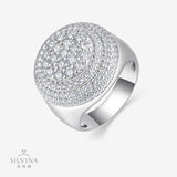 莫桑石精工男戒GRA S925纯银显大轻奢婚戒节日礼物大男戒