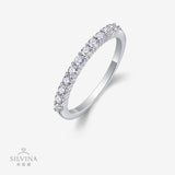 小红书S925银纯手工镶嵌指圈潮人戒指莫桑石闭口戒指