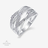 热销流苏S925银电镀18k白金莫桑钻