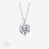 多尺码项链带GRA黑卡s925纯银莫桑石吊坠项链女