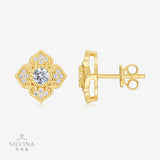 精工S925纯银莫桑石耳钉养耳洞耳环韩系耳饰